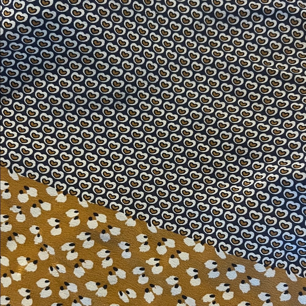 Blue and Gold Patterned Button-Up Shirt - Picture 6 of 6